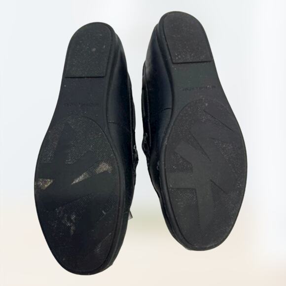 Michael Kors Sutton Moc Flats Leather. Black size 8m - Picture 3 of 5